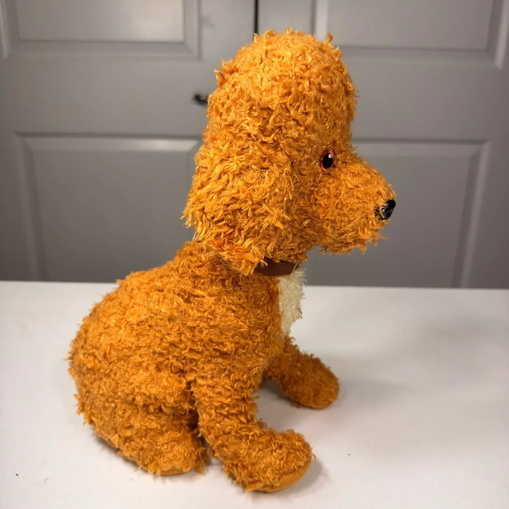 Disney Fancy Nancy Frenchy Dog Plush Interactive Stuffed Animal Orange 10in